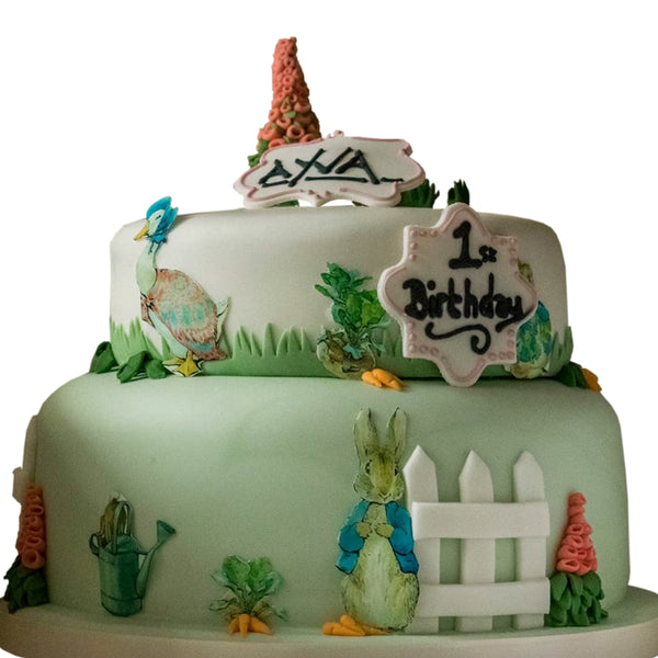 Peter Rabbit Style Birthday Cake