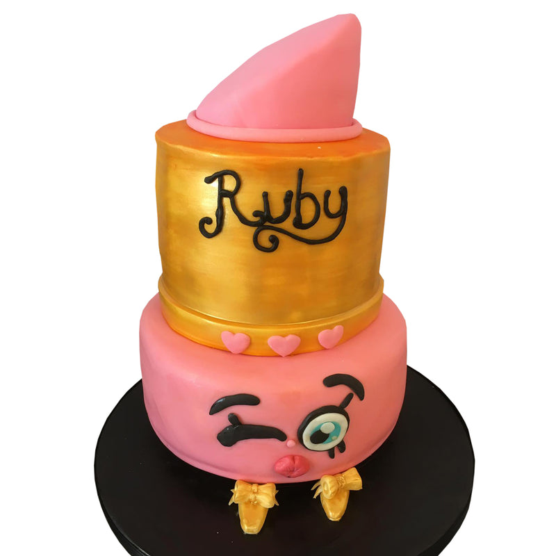 Lucy Lipstick Birthday Cake