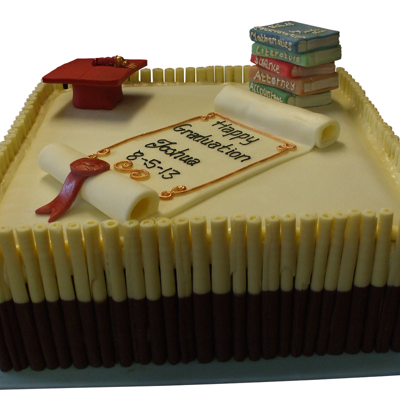 Scroll Graduation Cake