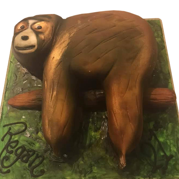 Lazy Sloth Birthday Cake