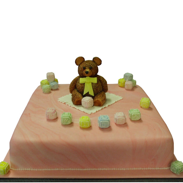 Teddy Bear Christening Cake